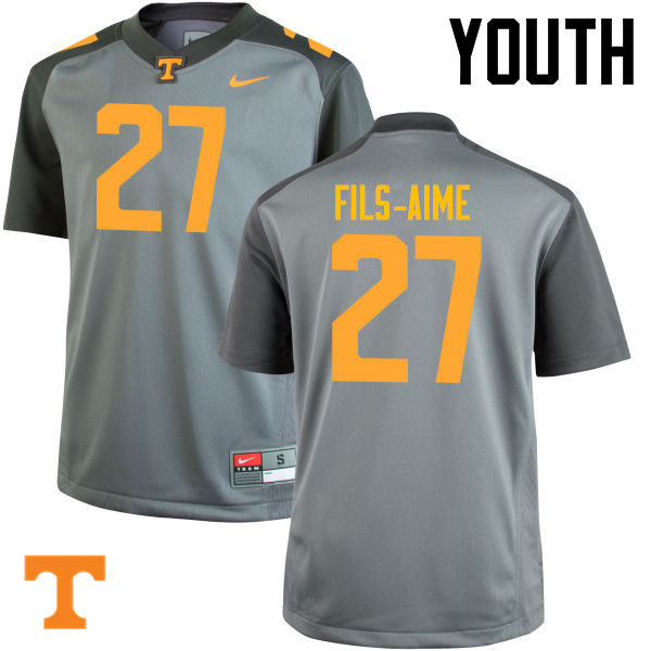 Youth #27 Carlin Fils-Aime Tennessee Volunteers College Football Jerseys-Gray